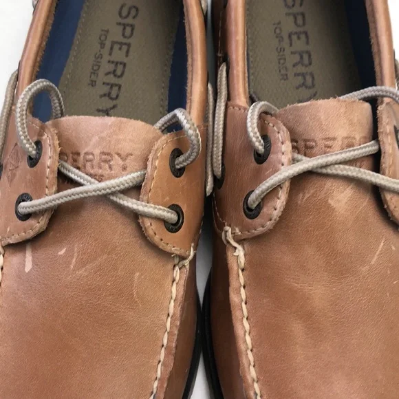 New Sperry Top-Sider leather loafer Leeward 2 eye Sahara/Tan 7.5 - Picture 7 of 14